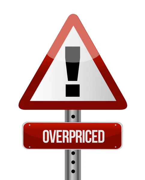 Overpriced warning sign illustration design — Stock Photo, Image