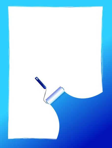 Paint roller and paint stripe frame. illustration — Stock Photo, Image