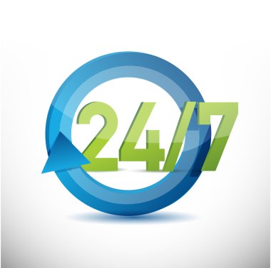 Tüm gün hizmet 360 tasarım konsepti çizim