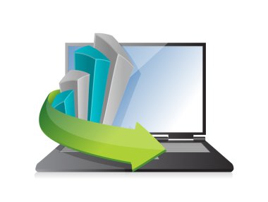 iş grafiği laptop illüstrasyon tasarımı