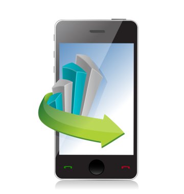 iş grafiği telefon şekil çizmek