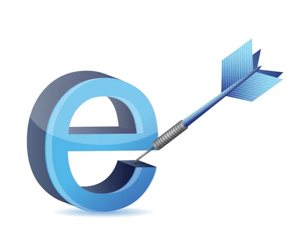 Target E internet illustration design — Stock Photo, Image