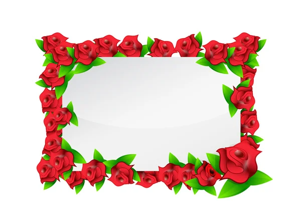 Flor vermelho quadro ilustração design — Fotografia de Stock