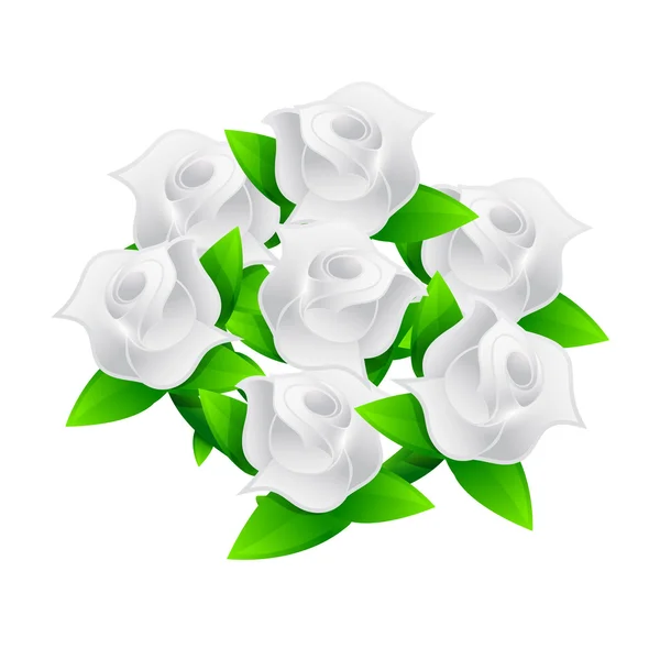 Λευκό λουλούδι γαμήλια ανθοδέσμη εικονογράφηση — Φωτογραφία Αρχείου