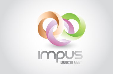 iş yuvarlak link çember logosu simgesi