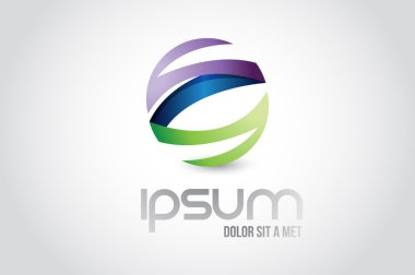 Küre logo sembol illüstrasyon tasarımı