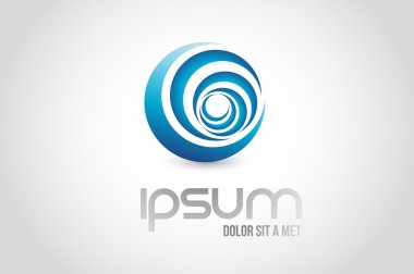 su kavramı logo sembol illüstrasyon tasarımı