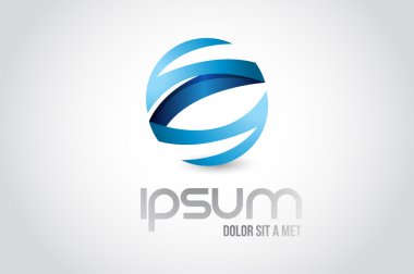 Küre logo sembol illüstrasyon tasarımı