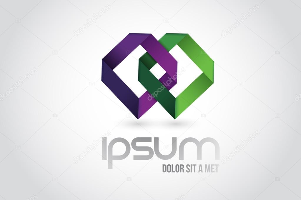 Teamwork link logo symbol illustration design over white
