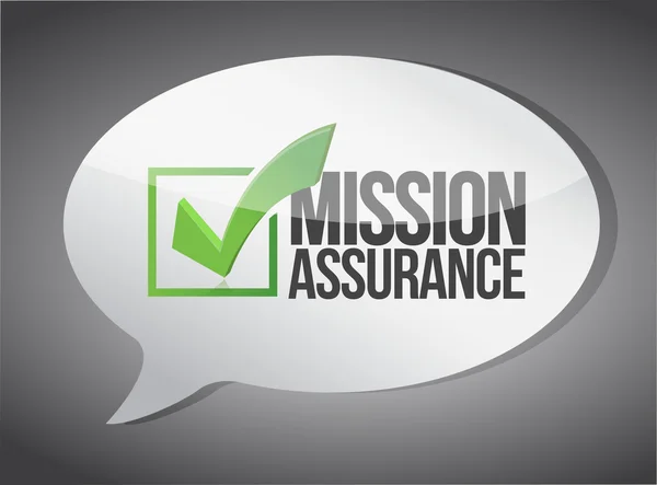 Message d'assurance mission bulle de communication — Photo