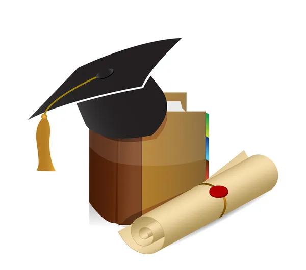 Istruzione conoscenza laurea illustrazione — Foto Stock