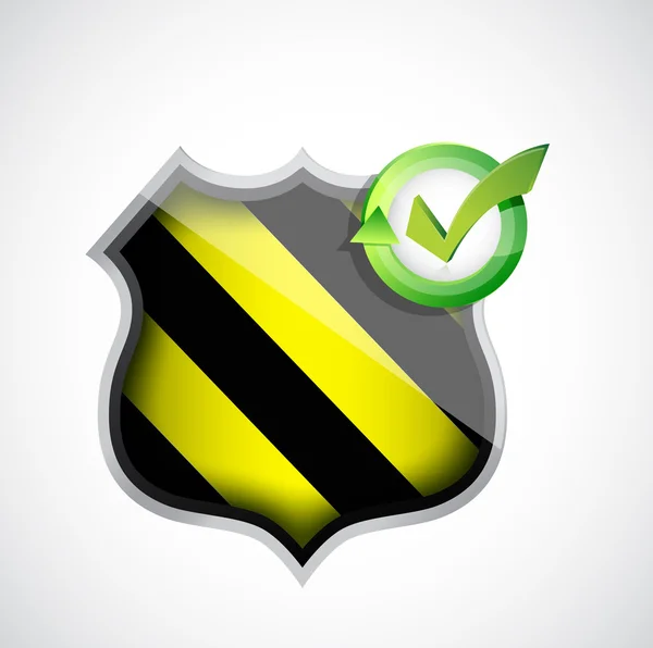 Shield security konceptdesign illustration — Stockfoto