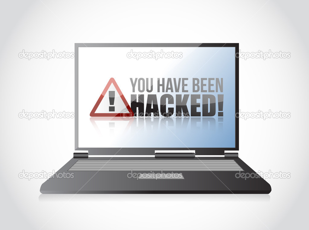 laptop, You Have Been Hacked Sign