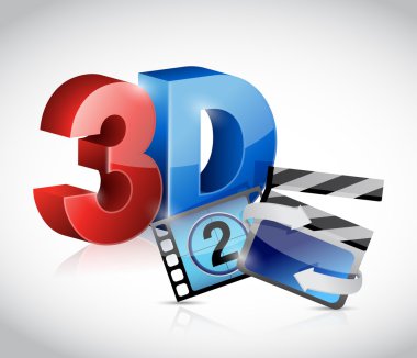 3D film konsept illüstrasyon