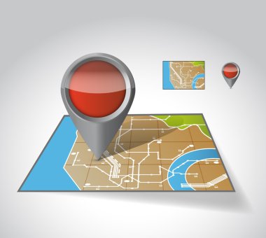 marker, illüstrasyon tasarımı ile şehir haritası