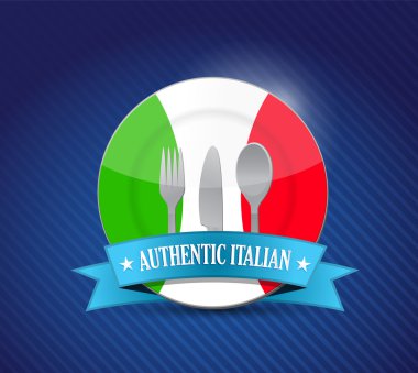 restaurante italiano tradicional, Ilustración de menú