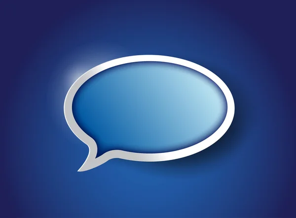 Kék beszéd buborék, kommunikáció fogalma — Stock Fotó