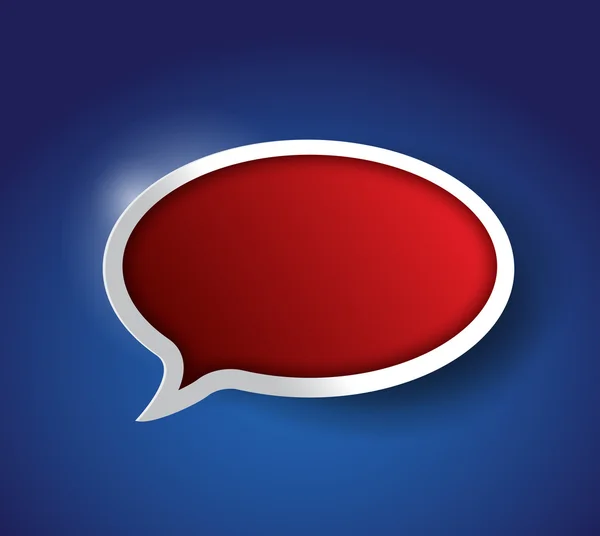 Красный пузырь речи, концепция коммуникации — стоковое фото