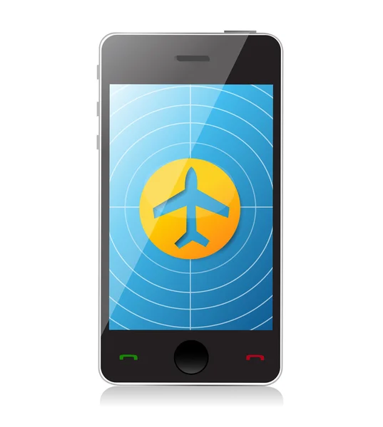 Vliegtuig vliegen. vlucht app afbeelding ontwerp — Stockfoto