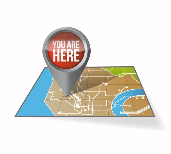 Your current location pointer illustration — Stock Photo, Image