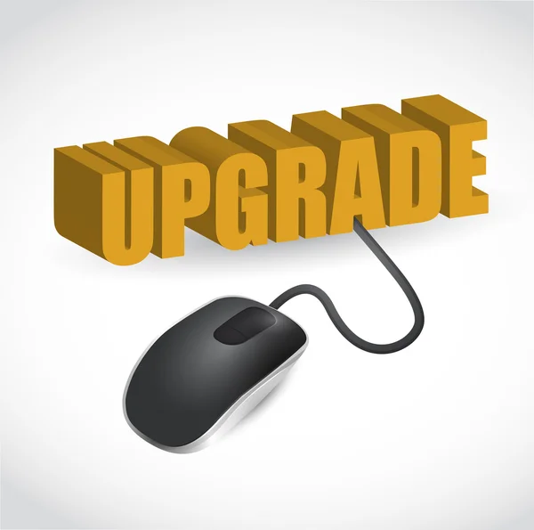 Verbunden mit dem orangefarbenen Wort upgrade — Stockfoto