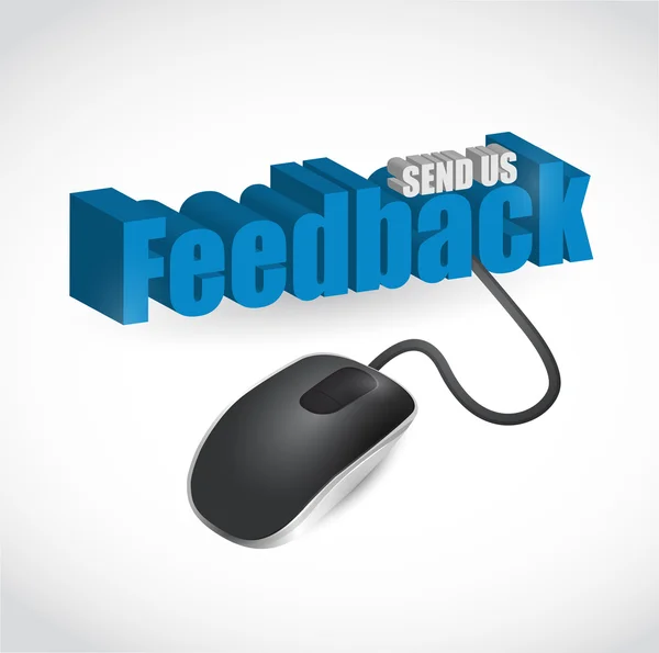 Segno di feedback e disegno illustrazione del mouse — Foto Stock