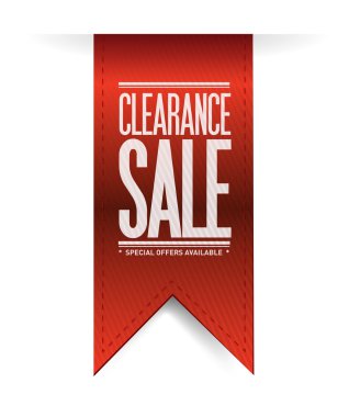 clearance sale red banner illustration design