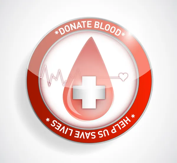 Doar sangue. ajudar-nos a salvar vidas ilustração — Fotografia de Stock
