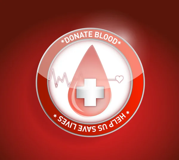 Donate blood. help us save lives illustration — Stock Photo, Image