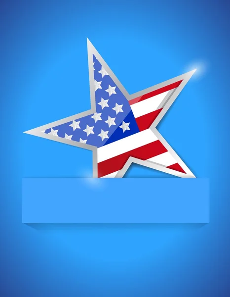 American Star Illustration Design — Stockfoto