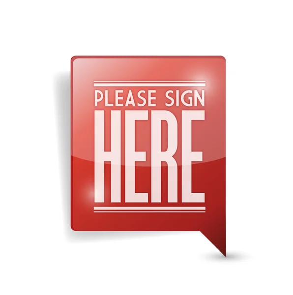 Please sign here pin point marker — Stock Photo, Image