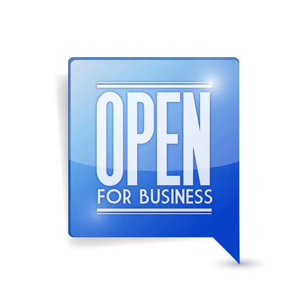 Open for Business Sign illustration design — Stock Photo, Image