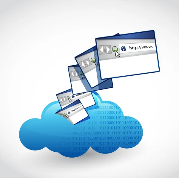 Cloud computing internet concept illustration — Stock Photo, Image