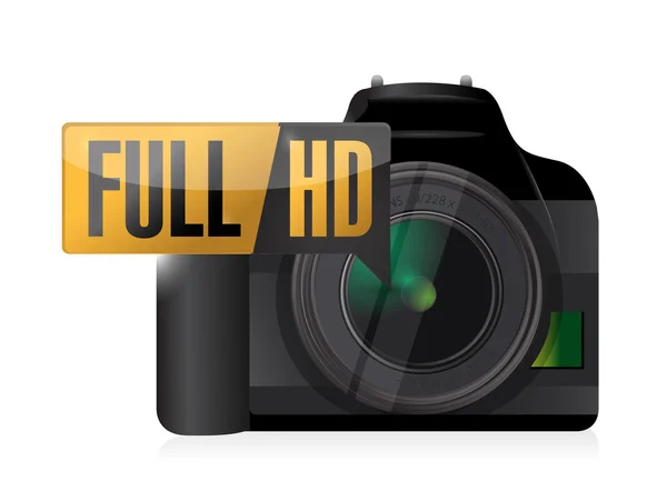 Completo hd videocamera illustrazione design — Foto Stock