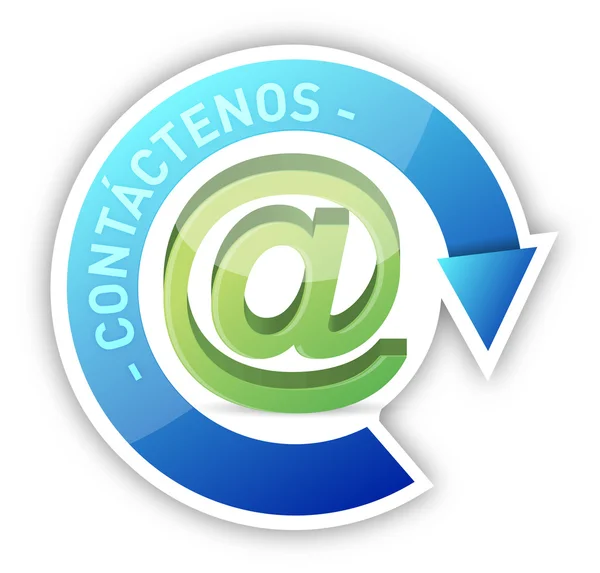Spanish contact us illustration design — Stock Photo, Image