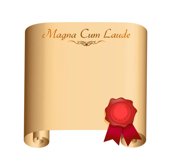 Magna Cum Laude Diplôme d'études collégiales — Photo