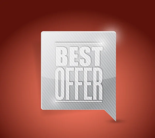 Best offer sale sign illustration — Stock Photo, Image