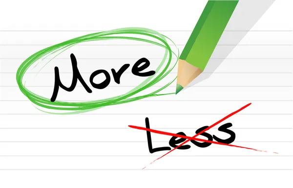 Zvolíte-li více namísto méně. — Stock fotografie