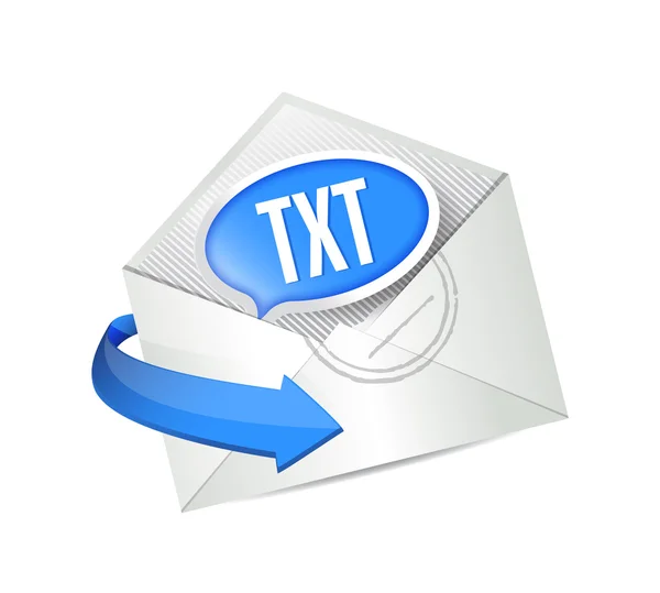 Email txt disegno illustrazione messaggio — Foto Stock