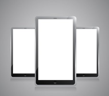 siyah tablet pc illüstrasyon