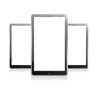 siyah tablet pc illüstrasyon tasarımı