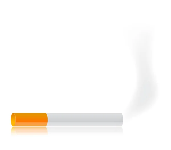 Cigarett och rök illustration över — Stockfoto