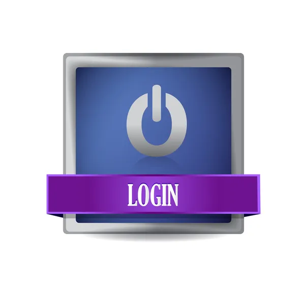 Login spegnimento icona illustrazione design — Foto Stock