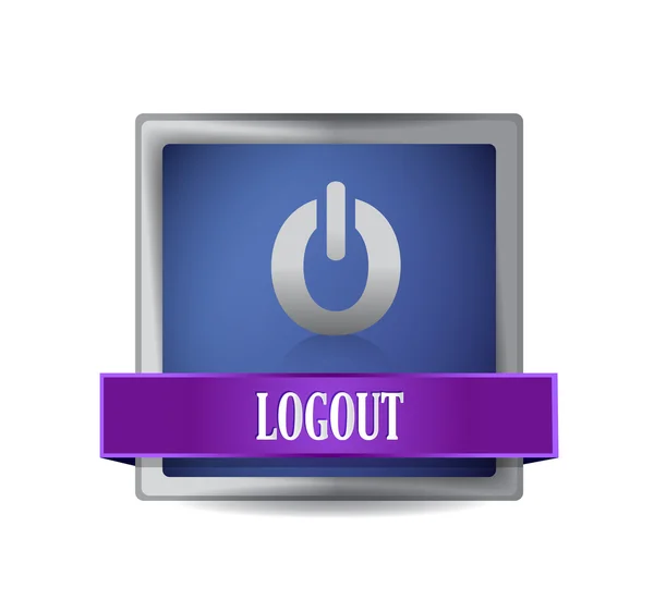 Logout power off icon illustration design — Stock Photo, Image