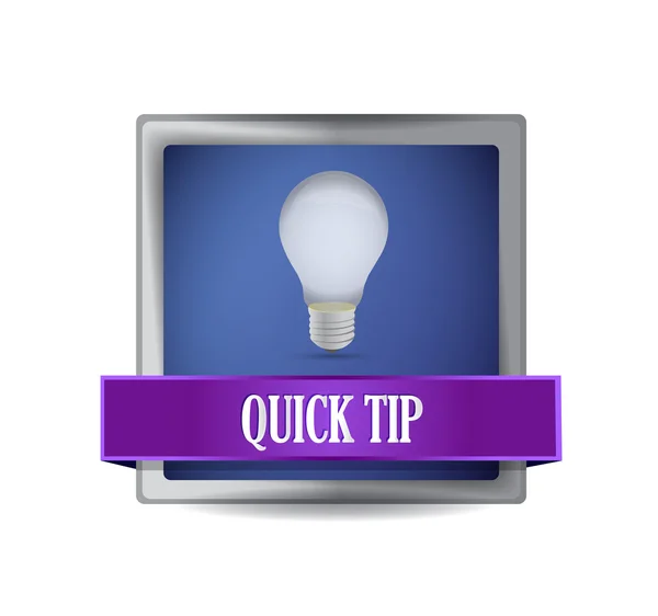 Quick tip idea button illustration — Stock Photo, Image