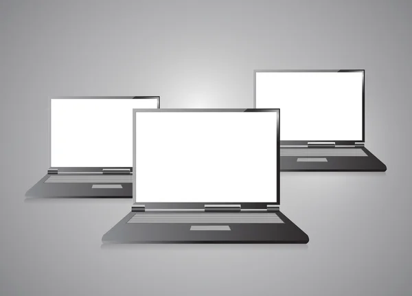 Ноутбуки с чистым экраном изолированы — стоковое фото