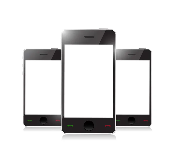 Smartfon z pustym ekranem — Zdjęcie stockowe