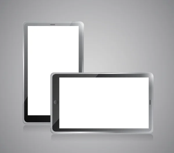 Tabletas negras pc diseño de ilustración —  Fotos de Stock