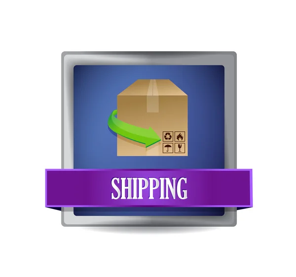 Shipping concept button illustration design — Stock Photo, Image
