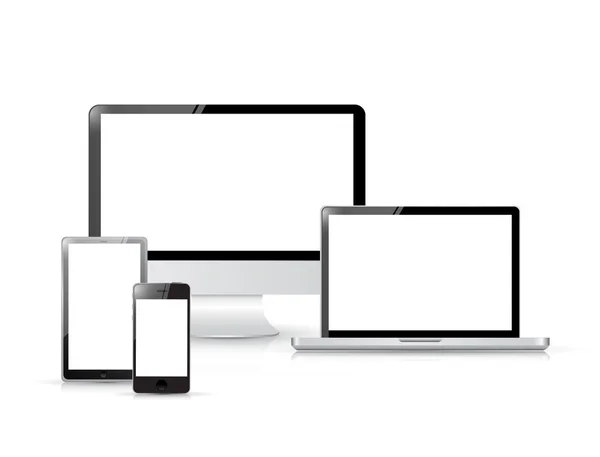 Set of realistic display, electronics — Stock Photo, Image